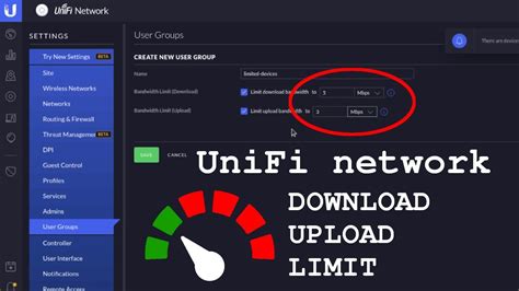 The Edit Bandwidth Page opens. . Unifi egress rate limit